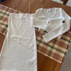 Topshop off white matching set